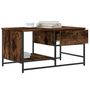 Voir la diapositive 4 : VIDAXL Table basse chene fume 85,5x51x45 cm bois d'ingenierie