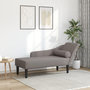 Voir la diapositive 1 : VIDAXL Chaise longue avec coussins taupe tissu