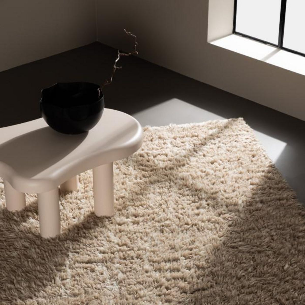 Paris Prix Tapis Rectangulaire en Laine  Leiko  160x230cm Beige