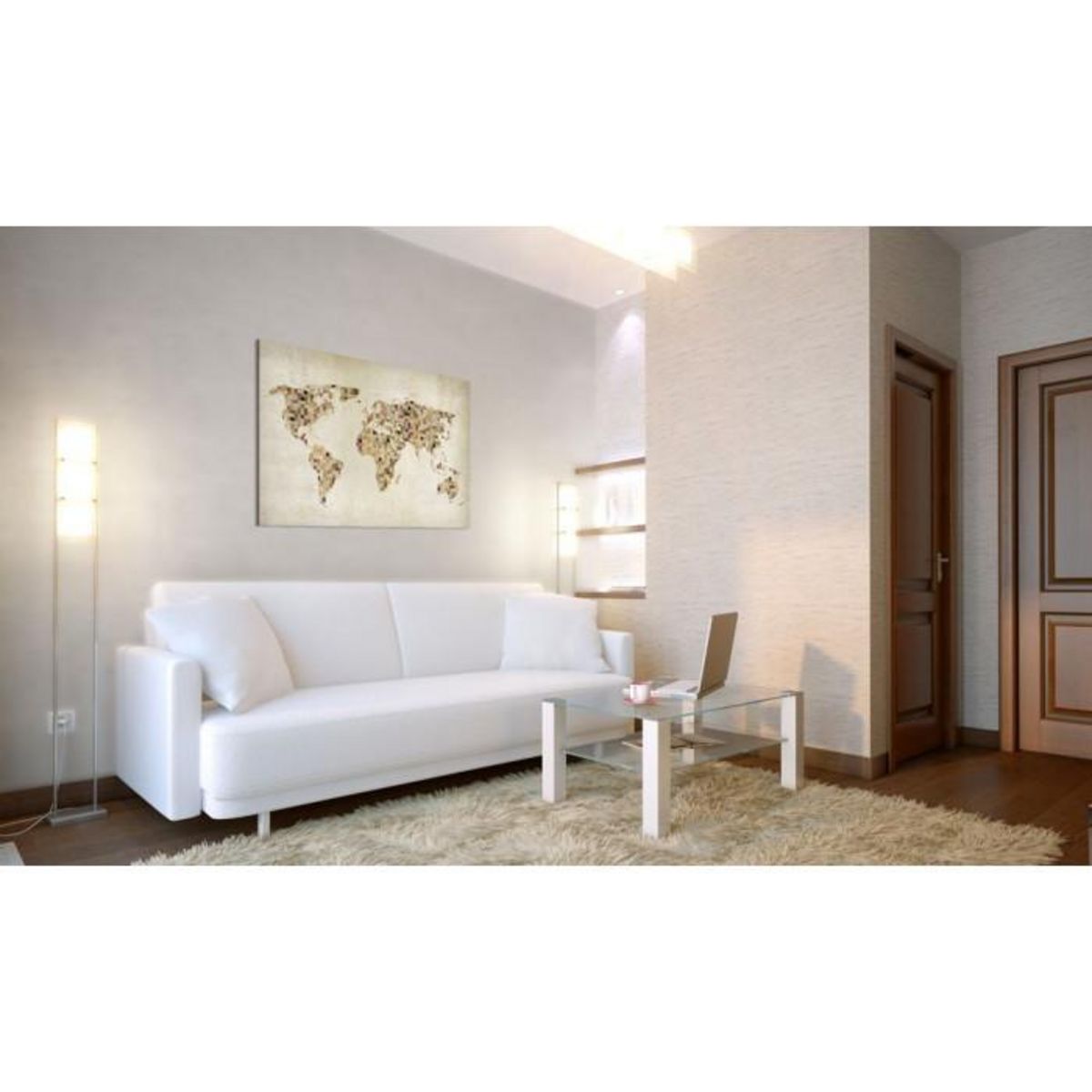 Paris Prix Tableau Imprimé  Monde en Bleu