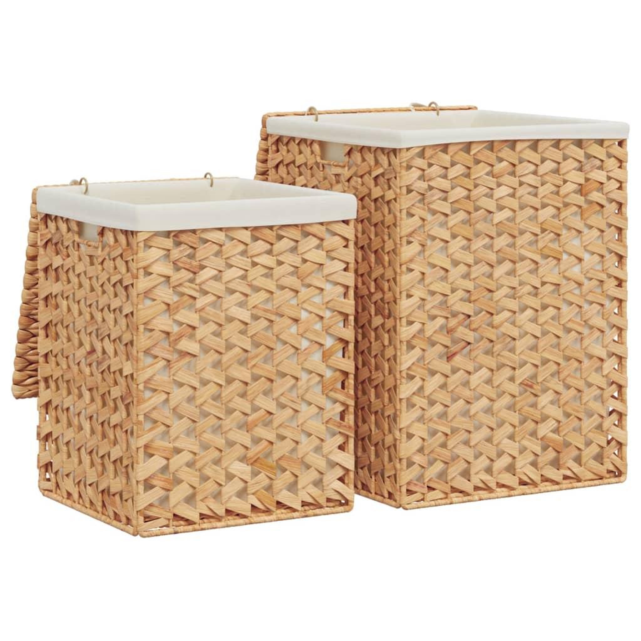Voir la diapositive 2 : VIDAXL Paniers a linge 2 pcs hyacinthe d'eau