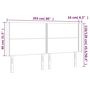 Voir la diapositive 6 : VIDAXL Tete de lit a LED Blanc 203x16x118/128 cm Similicuir