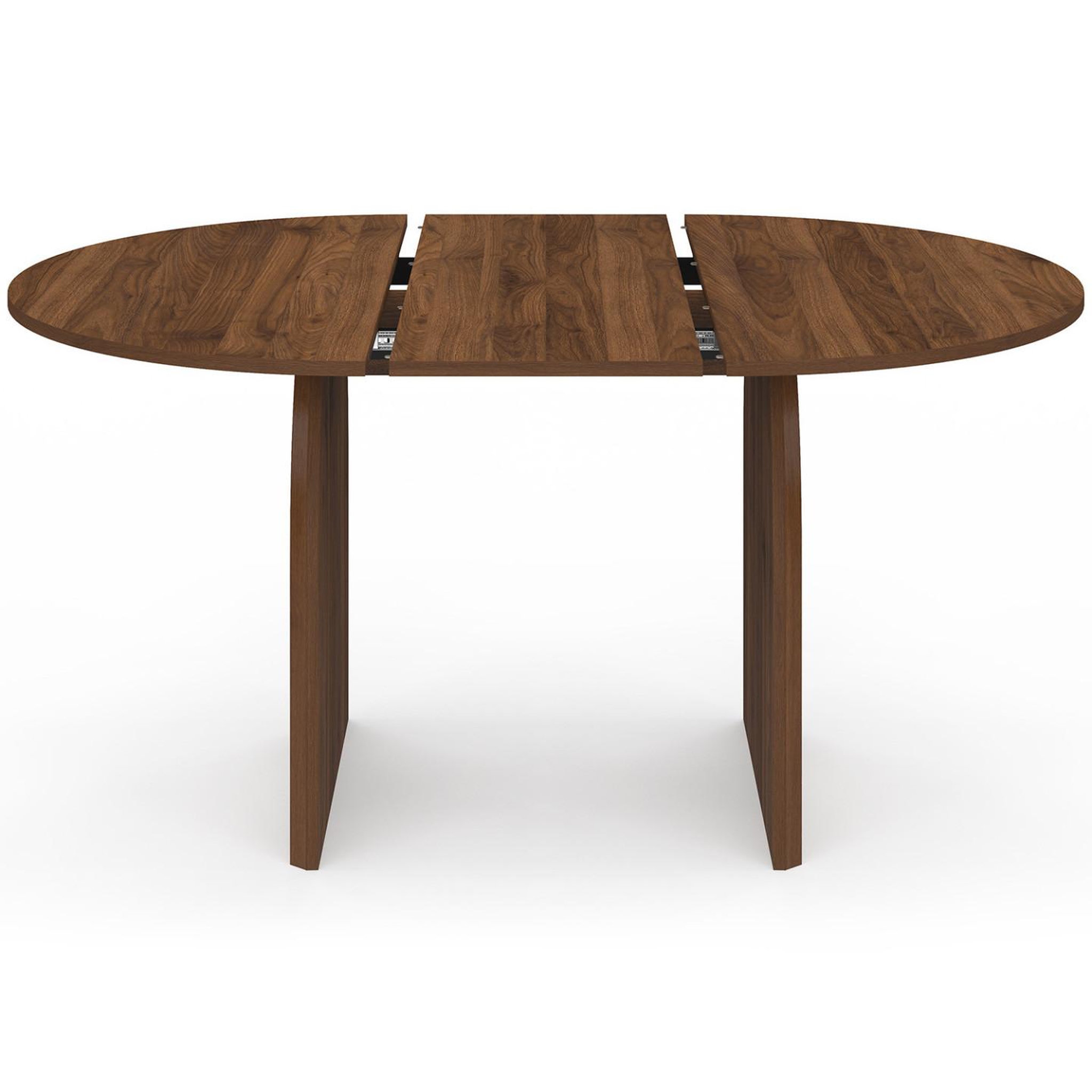 Voir la diapositive 3 : ID MARKET Table à manger extensible japandi ovale edith 4-8 personnes effet noyer 110-150 cm
