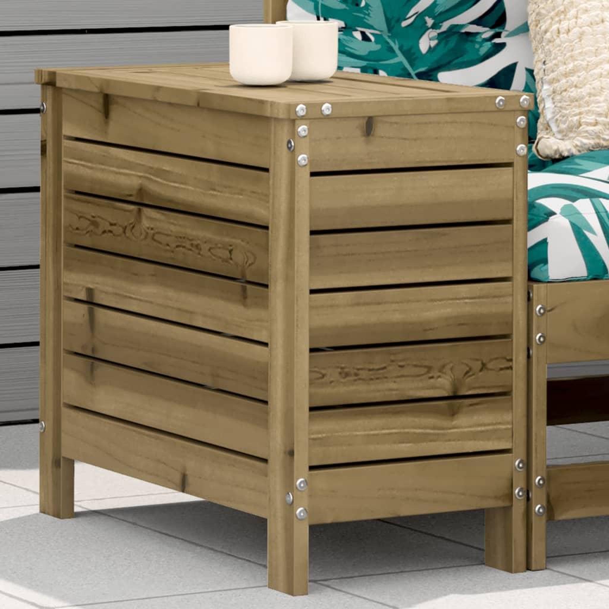 VIDAXL Repose-pied de jardin 62x31,5x52 cm bois de pin impregne