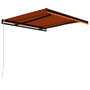 Voir la diapositive 3 : VIDAXL Auvent manuel retractable 300x250 cm Orange et marron