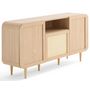 Voir la diapositive 3 : BEST MOBILIER Mathilde - buffet bas - bois et cannage - 170 cm