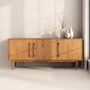 Voir la diapositive 2 : IDIMEX Buffet TECCA L 170 cm 3 portes en bois massif