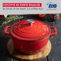 Voir la diapositive 2 : ELO Cocotte en fonte émaillée 26 cm rouge cerise 4.5 L Elo