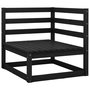 Voir la diapositive 4 : VIDAXL Salon de jardin 12 pcs noir bois de pin massif