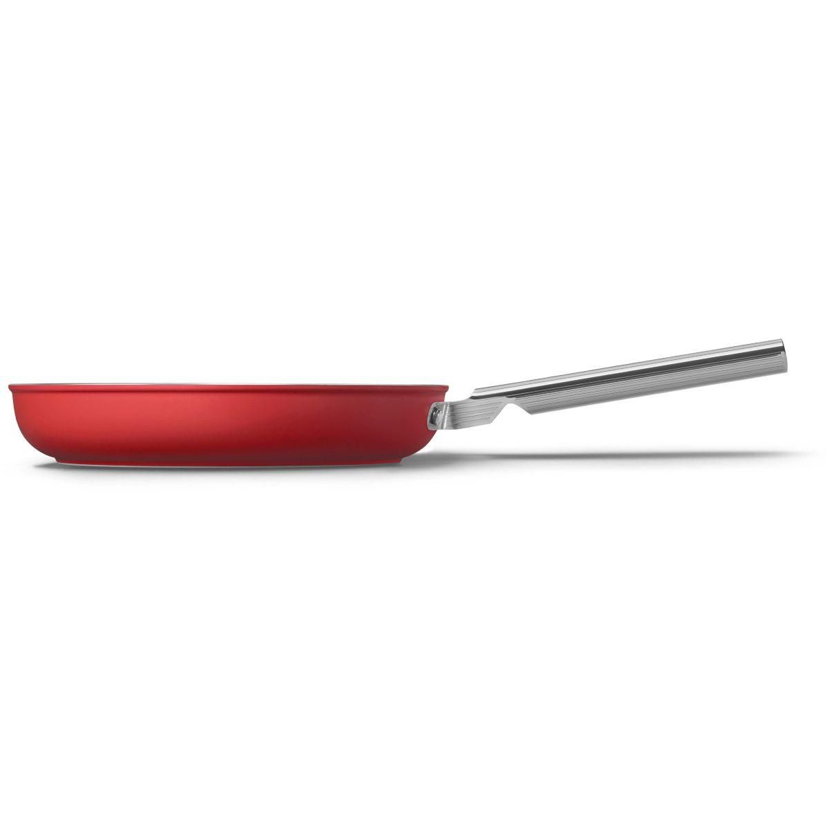 SMEG Poêle diam 28 cm tout feux rouge mat