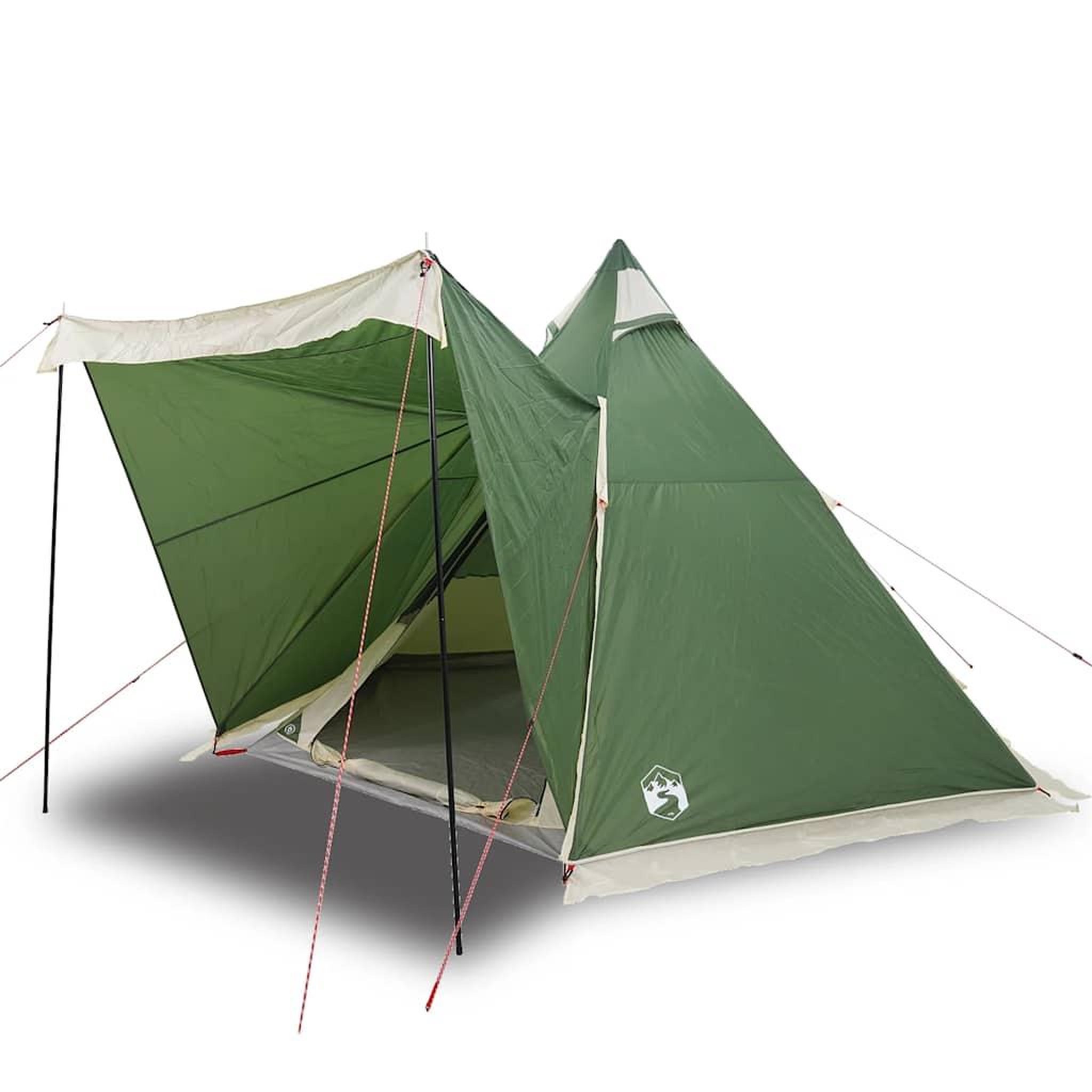 Voir la diapositive 2 : VIDAXL Tente familiale tipi 6 personnes vert impermeable