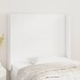 Voir la diapositive 1 : VIDAXL Tete de lit avec oreilles Blanc 103x16x118/128 cm Similicuir