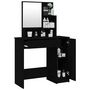 Voir la diapositive 5 : VIDAXL Coiffeuse avec miroir noir 86,5x35x136 cm