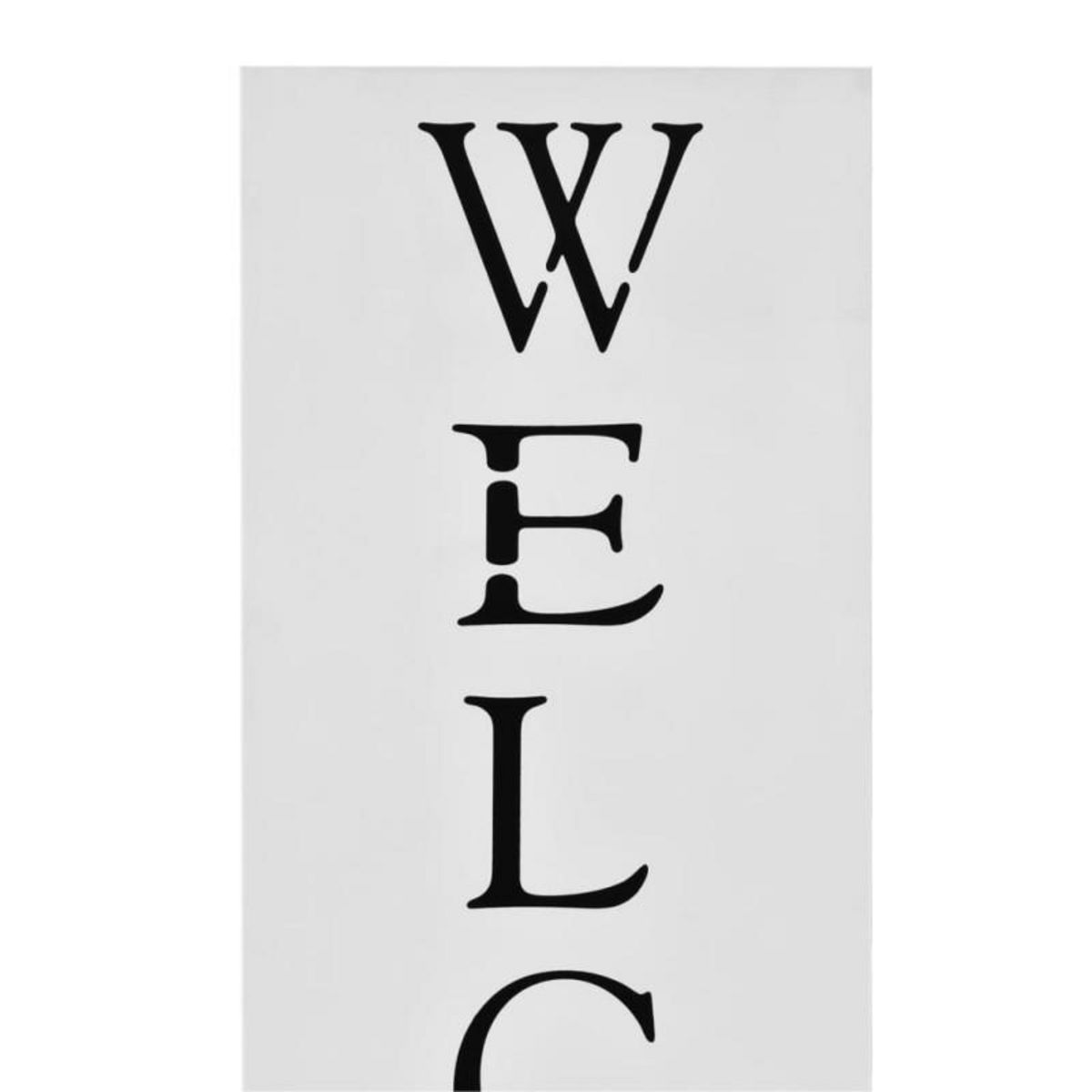 VIDAXL Porte parapluie Welcome Acier Blanc