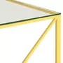 VIDAXL Table basse Dore 55x55x55 cm Acier inoxydable et verre