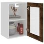 Voir la diapositive 4 : VIDAXL Armoire en verre suspendue Chene fume 40x31x60 cm