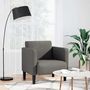 Voir la diapositive 1 : VIDAXL Canape-chaise accoudoirs gris clair 54 cm tissu velours cotele
