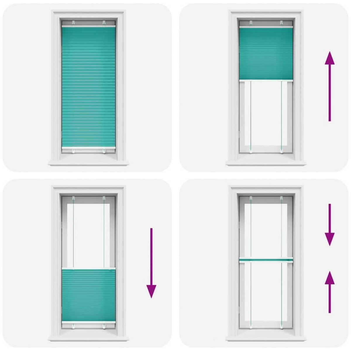 VIDAXL Store plisse vert petrole 55x150 cm largeur du tissu 54,4 cm