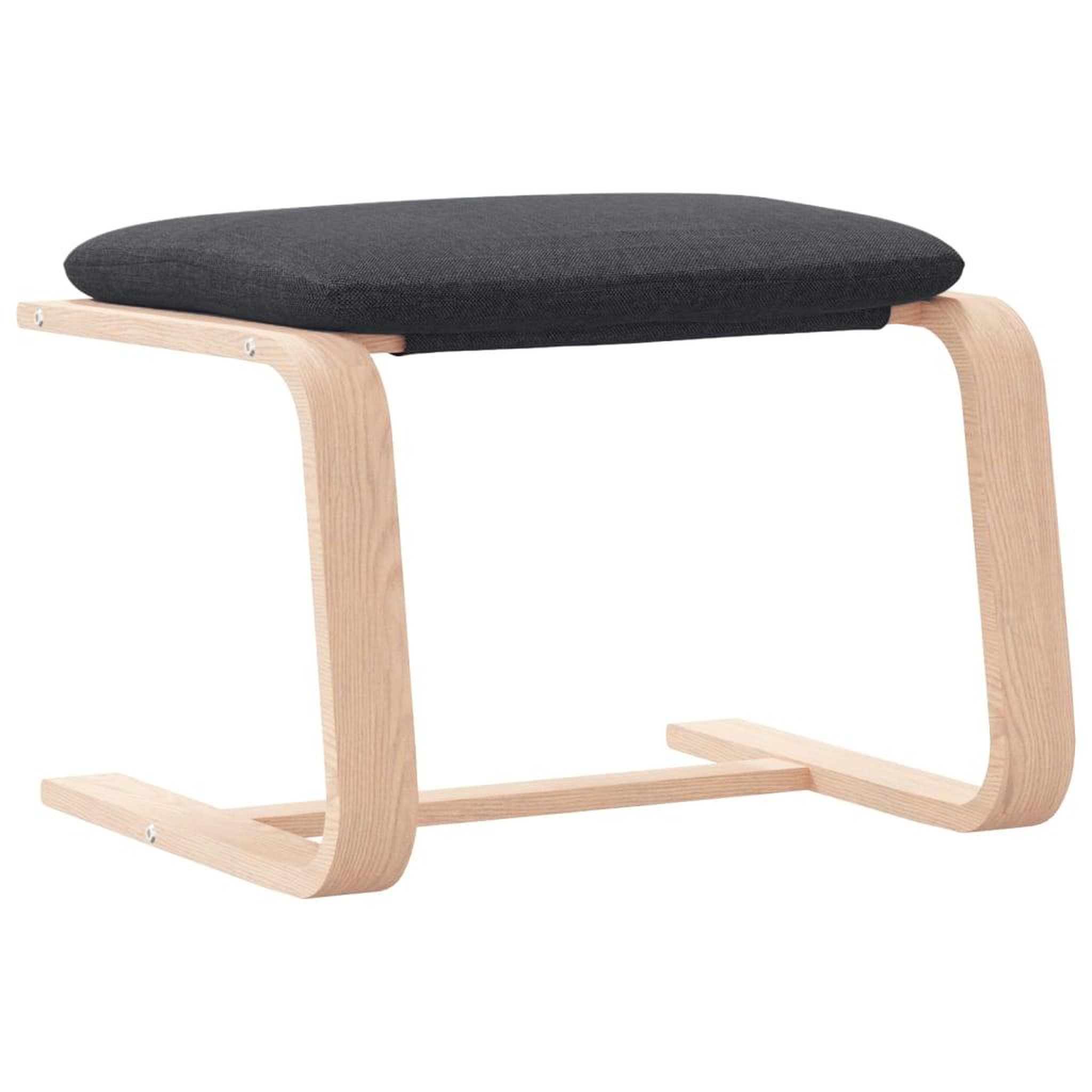 Voir la diapositive 5 : VIDAXL Chaise de relaxation avec repose-pied Gris fonce Tissu