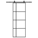 VIDAXL Porte coulissante avec kit de quincaillerie 76x205 cm Verre ESG