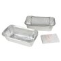 Voir la diapositive 2 : Paris Prix Lot de 5 Barquettes Aluminium  Couvercle  1L Gris