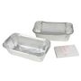 Voir la diapositive 2 : Paris Prix Lot de 5 Barquettes Aluminium  Couvercle  1L Gris