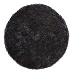 Paris Prix Tapis Shaggy Rond Fait Main  Diamond  Anthracite. Coloris disponibles : Gris
