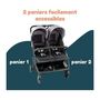 Voir la diapositive 2 : BAMBISOL Bambisol - DS209 GRIS NOIR - Poussette Double Cote a Cote | Pour Jumeaux des la Naissance, Pliage Ultra-Compact | Noir Gris