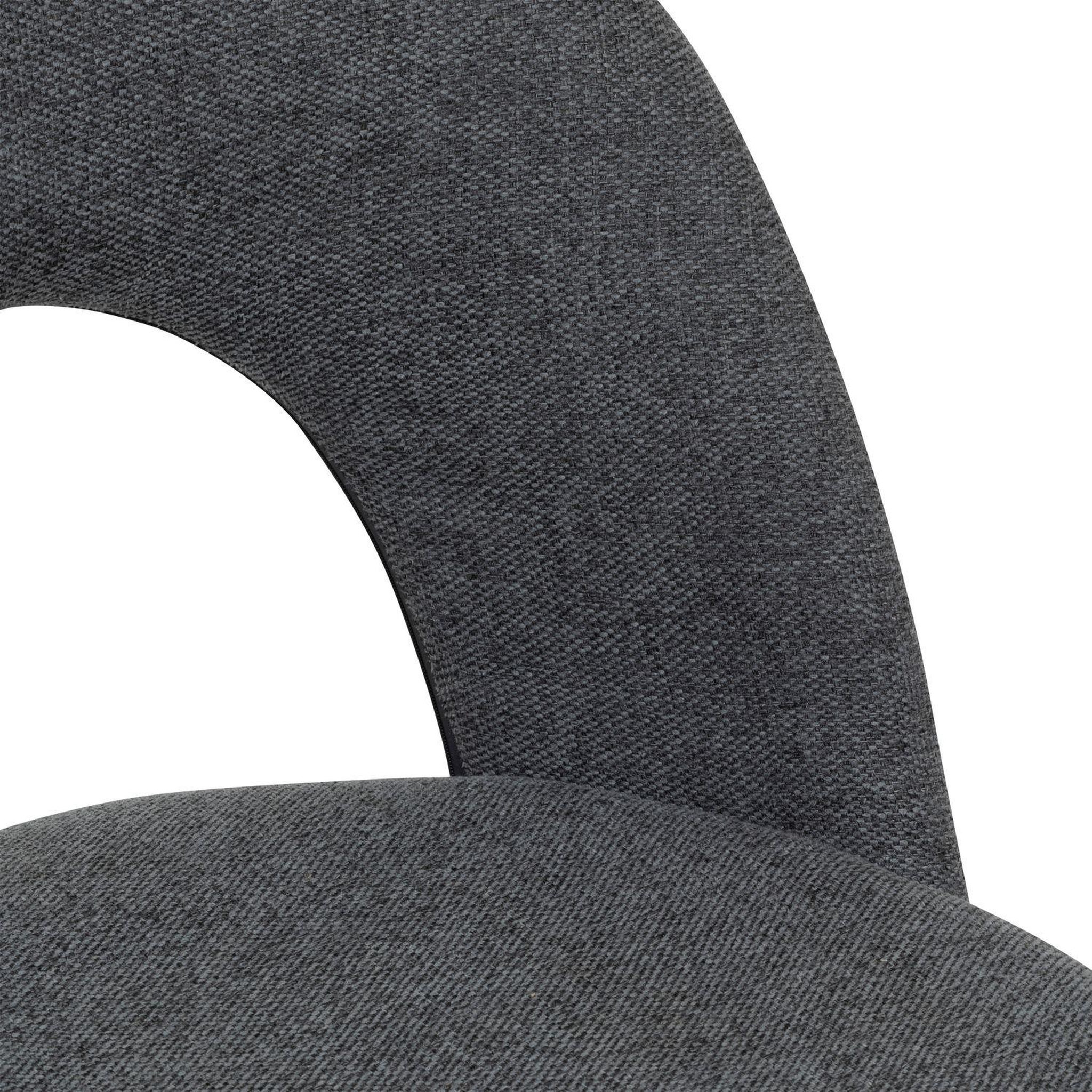 Voir la diapositive 6 : TOILINUX Lot de 4 chaises pieds métal assise tissu raven - gris