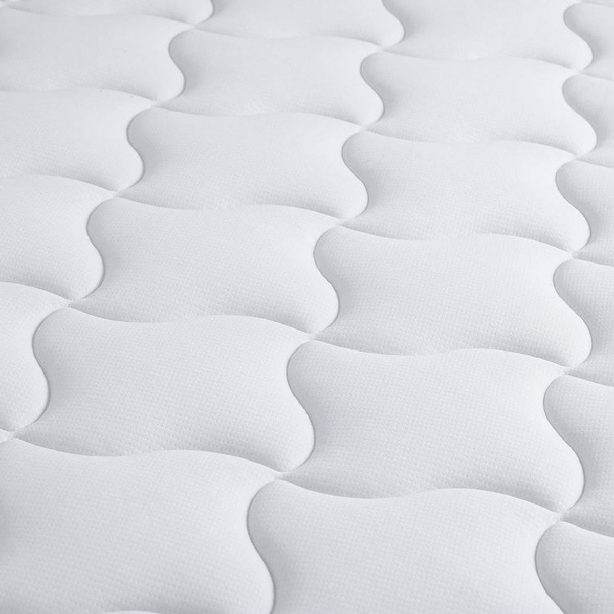 IDLITERIE Pack Ensemble Matelas Ressorts + Mémoire de forme + sommier + couette + oreillers ELOISE Made in France 140 x 190 Sommier Gris chiné