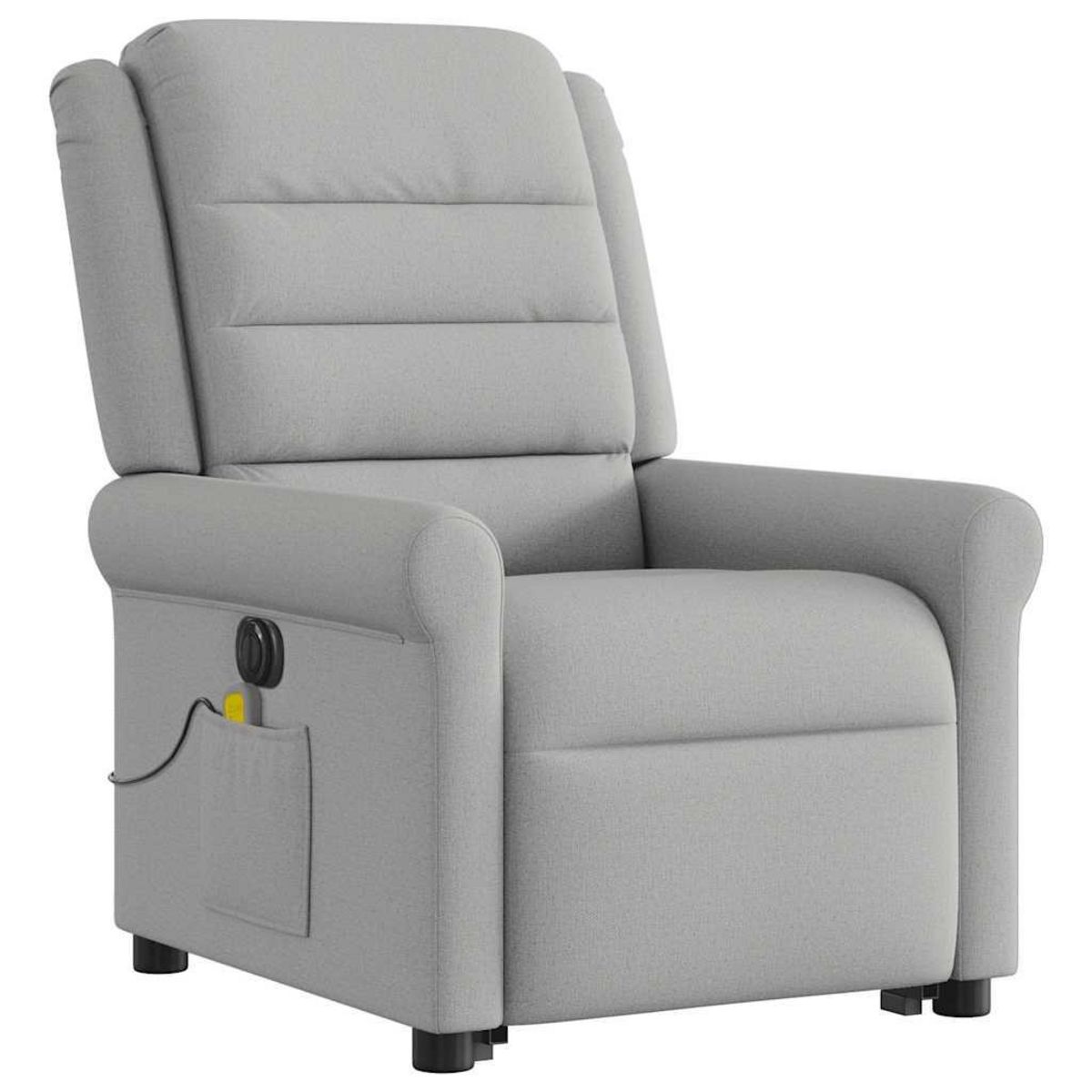 VIDAXL Fauteuil inclinable de massage electrique gris nuage tissu