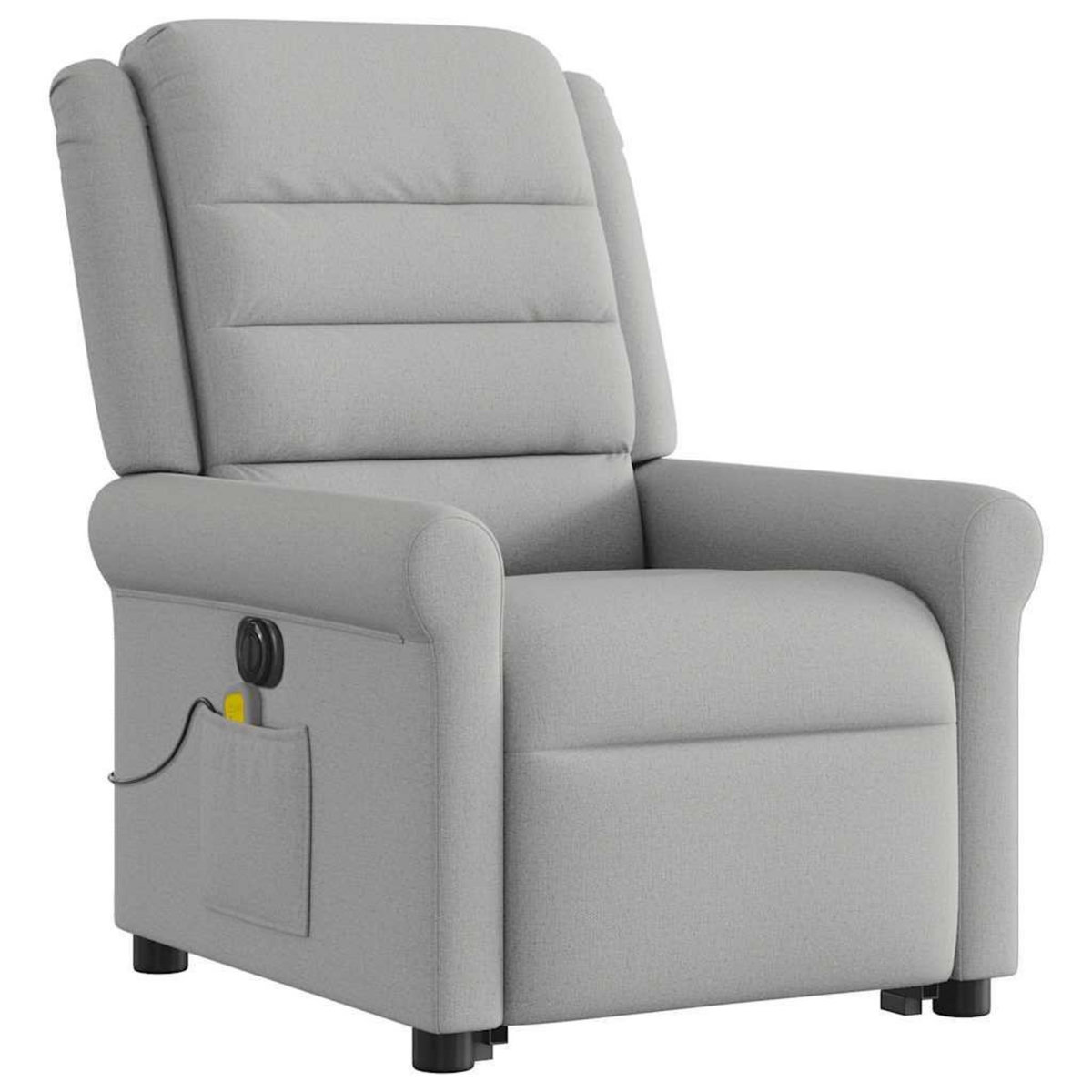 VIDAXL Fauteuil inclinable de massage electrique gris nuage tissu