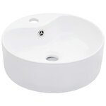 VIDAXL Lavabo avec trop-plein 36x13 cm Ceramique Blanc