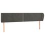 Voir la diapositive 2 : VIDAXL Tete de lit avec oreilles Gris fonce 183x23x78/88 cm Velours