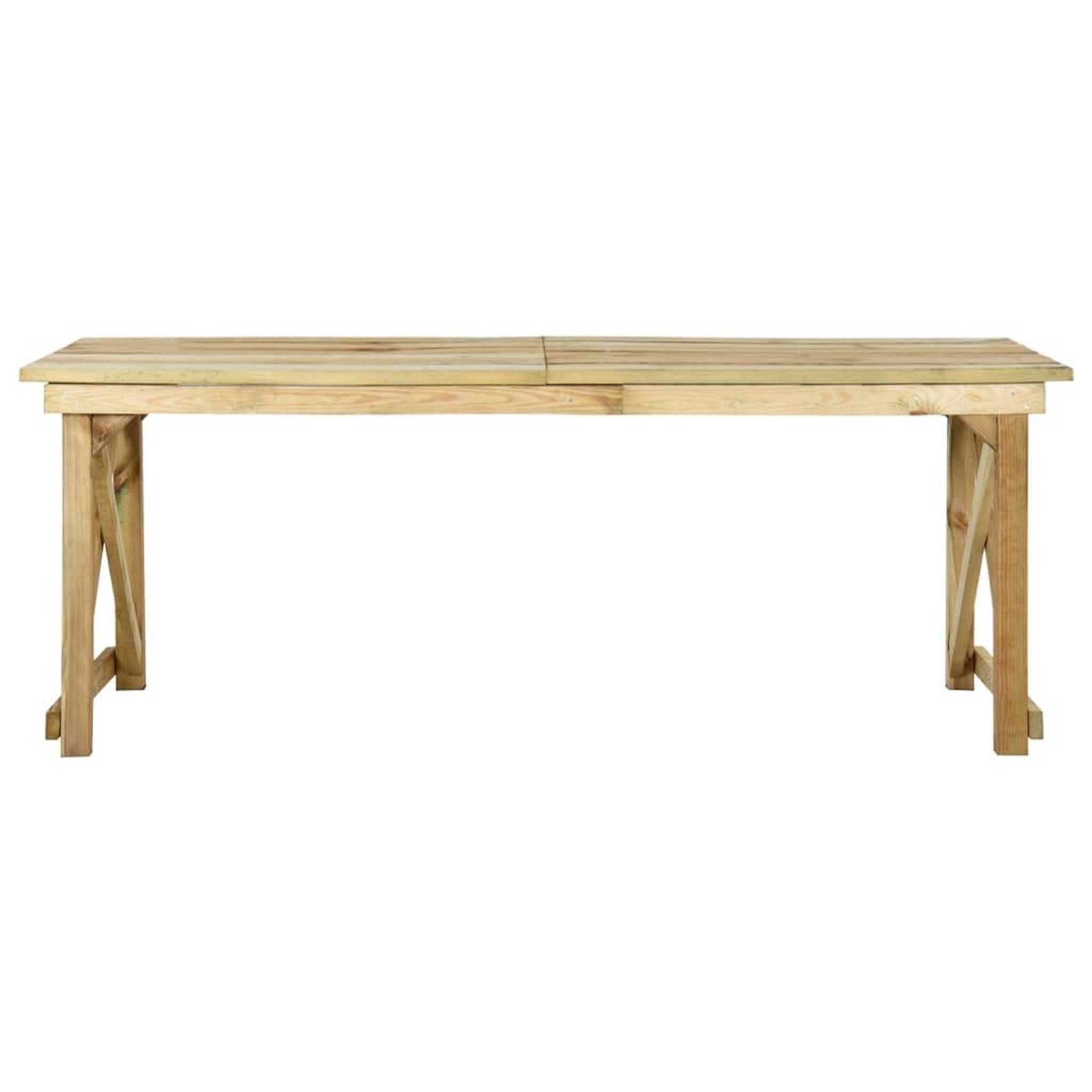 Voir la diapositive 2 : VIDAXL Table de jardin 200x79x75 cm Bois de pin impregne