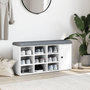 Voir la diapositive 3 : VIDAXL Banc a chaussures blanc 102x32x50 cm bois d'ingenierie