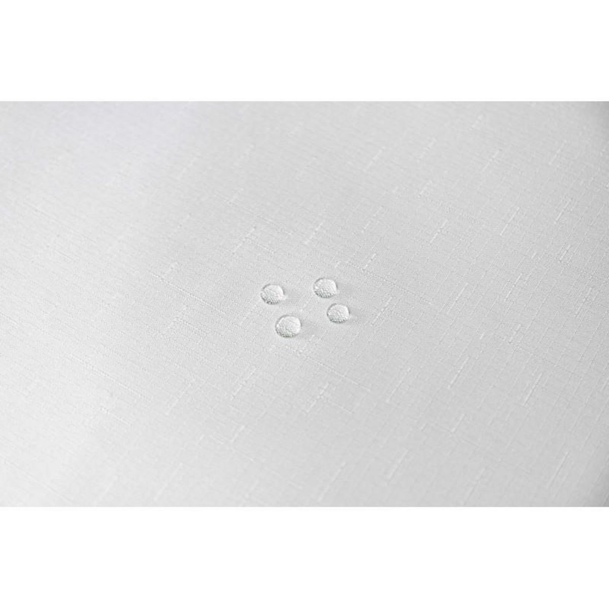 UNIVERS DECOR Nappe antitache unie blanche rectangulaire 145 x 240 cm