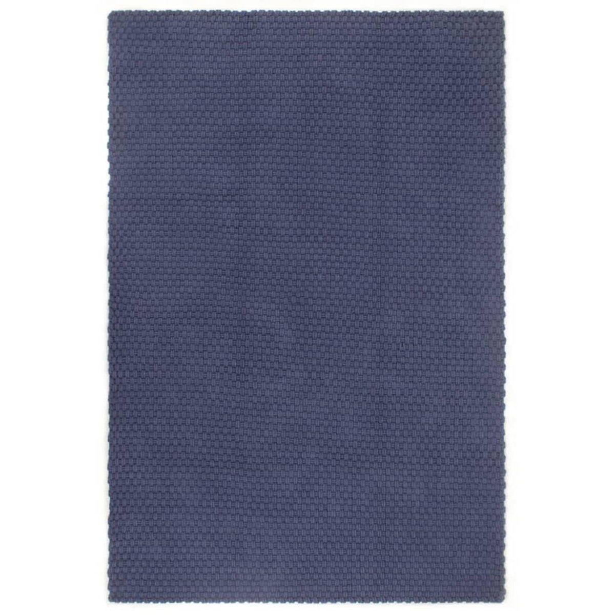 VIDAXL Tapis rectangulaire Bleu marine 160x230 cm Coton