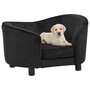 Voir la diapositive 1 : VIDAXL Canape pour chien Noir 69x49x40 cm Peluche