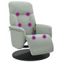 Voir la diapositive 2 : VIDAXL Fauteuil inclinable de massage repose-pied gris clair velours