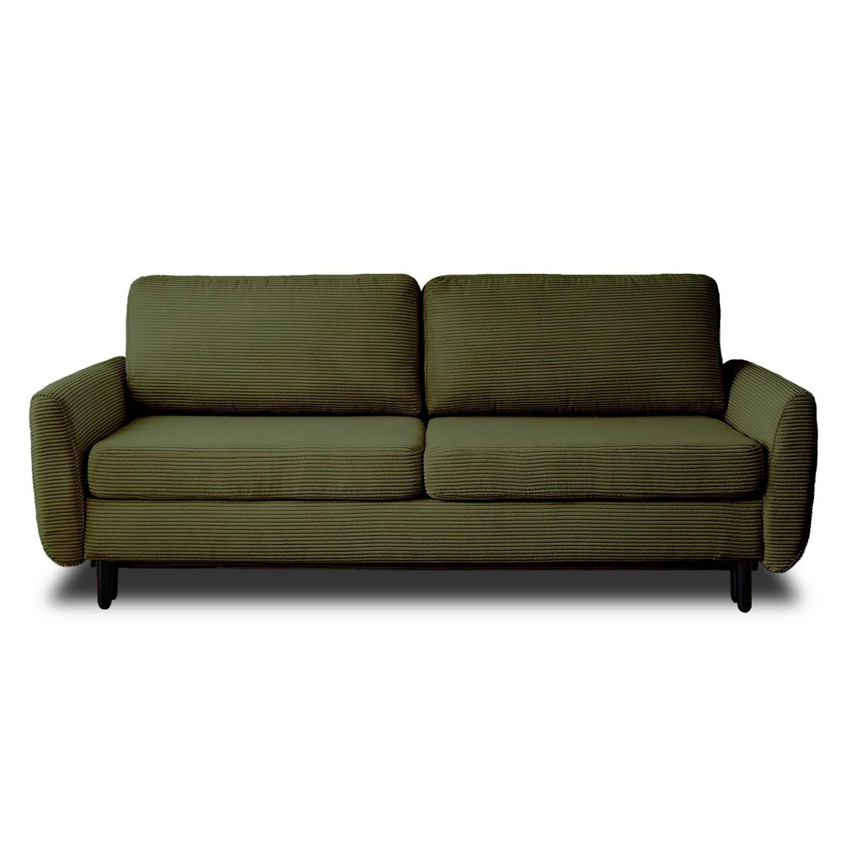 LISA DESIGN Dan - canapé 3 places - convertible avec coffre - en velours côtelé