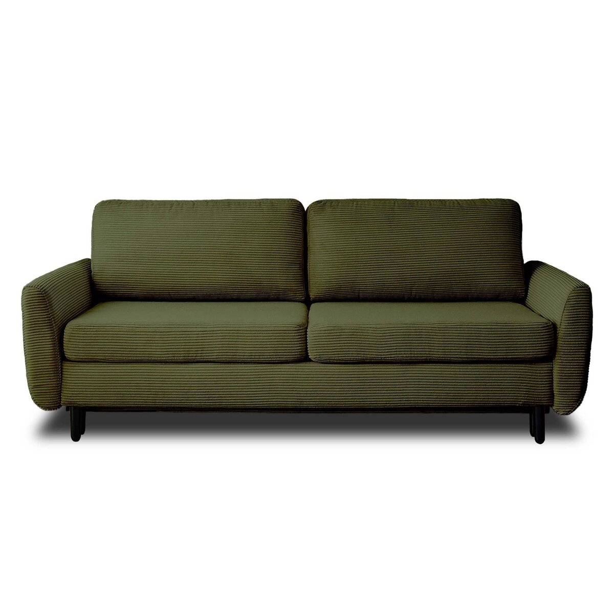 LISA DESIGN Dan - canapé 3 places - convertible avec coffre - en velours côtelé