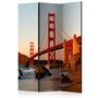 Voir la diapositive 1 : Paris Prix Paravent 3 Volets  Golden Gate Bridge Sunset San Francisco  135x172cm
