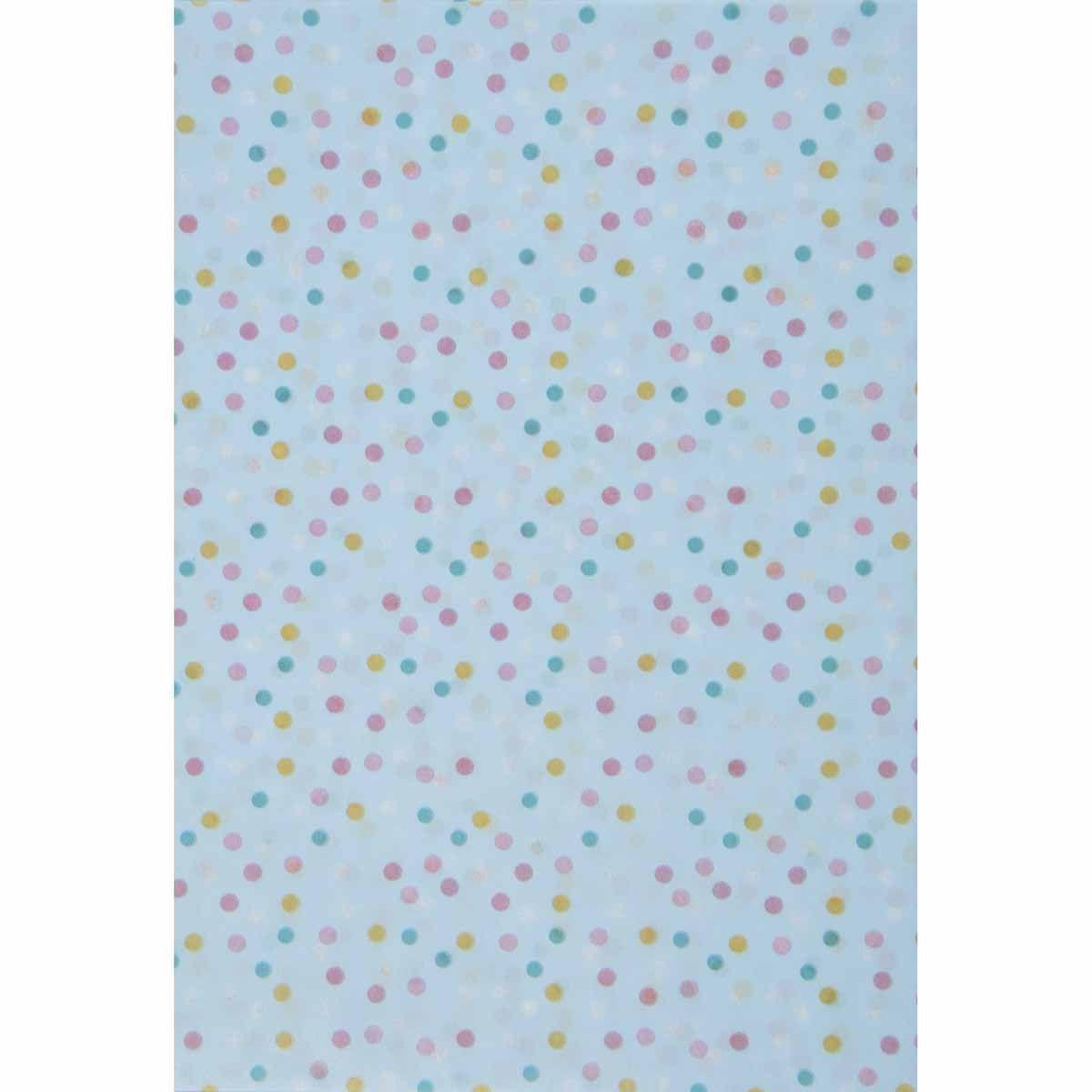 HOMEA Lot de 6 Feuilles de Papier Patch  Pois  30x40cm Bleu