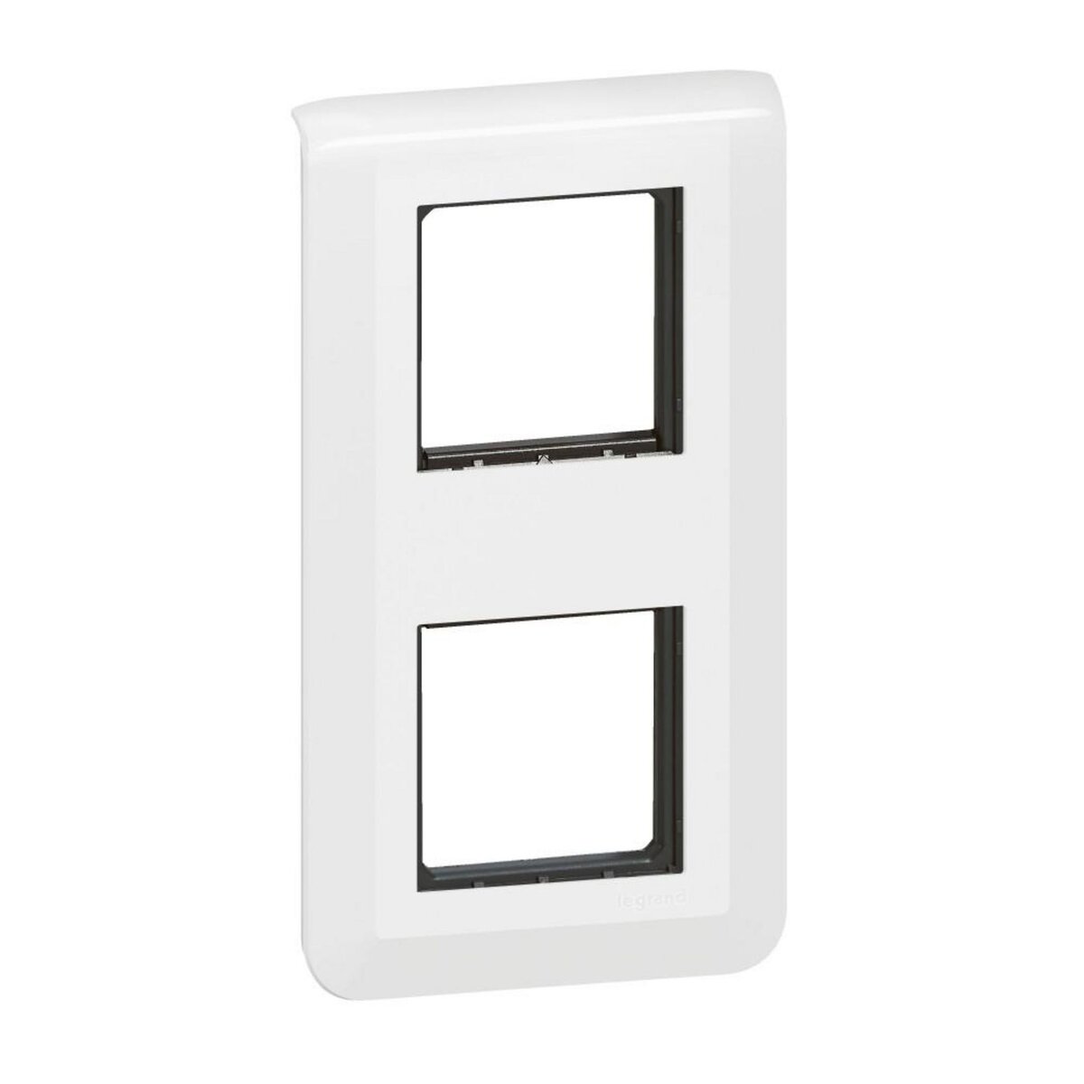 Legrand Support et plaque double vertical Mosaic, LEGRAND, blanche