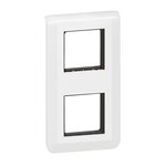 Legrand Support et plaque double vertical Mosaic, LEGRAND, blanche