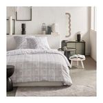 Today Parure de lit - TODAY Crazy - Imprimé Carreaux - 2 personnes - 220 x 240 cm - Blanc