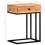 Voir la diapositive 6 : VIDAXL Table d'appoint en forme d'U 45x30x61 cm Bois d'acacia massif