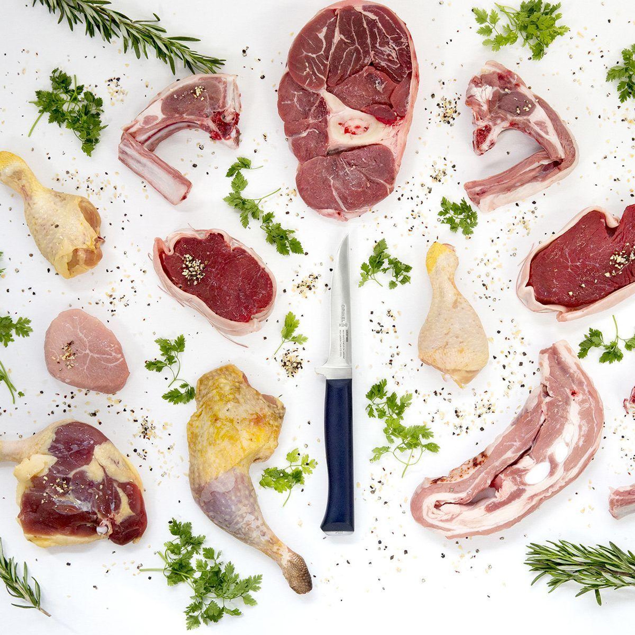 Voir la diapositive 4 : Opinel Couteau à viande Viande Intempora No222