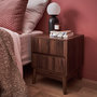 Voir la diapositive 3 : SWEEEK Table de chevet deux tiroirs. décor bois de noyer et piétement en pin - Linear